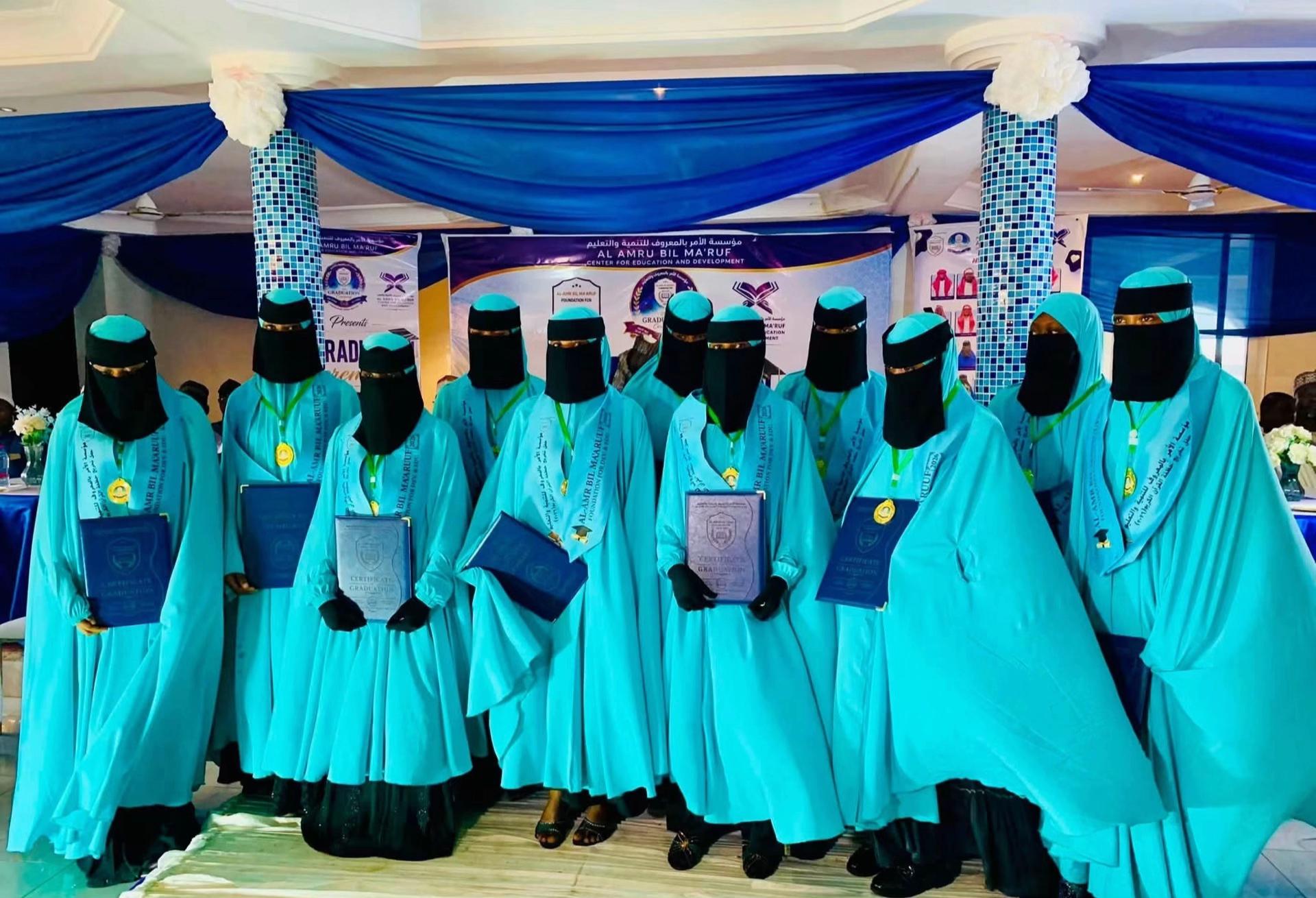 Female graduates of the Al Amru Bil Ma'ruf Foundation 2nd Graduation Ceremony